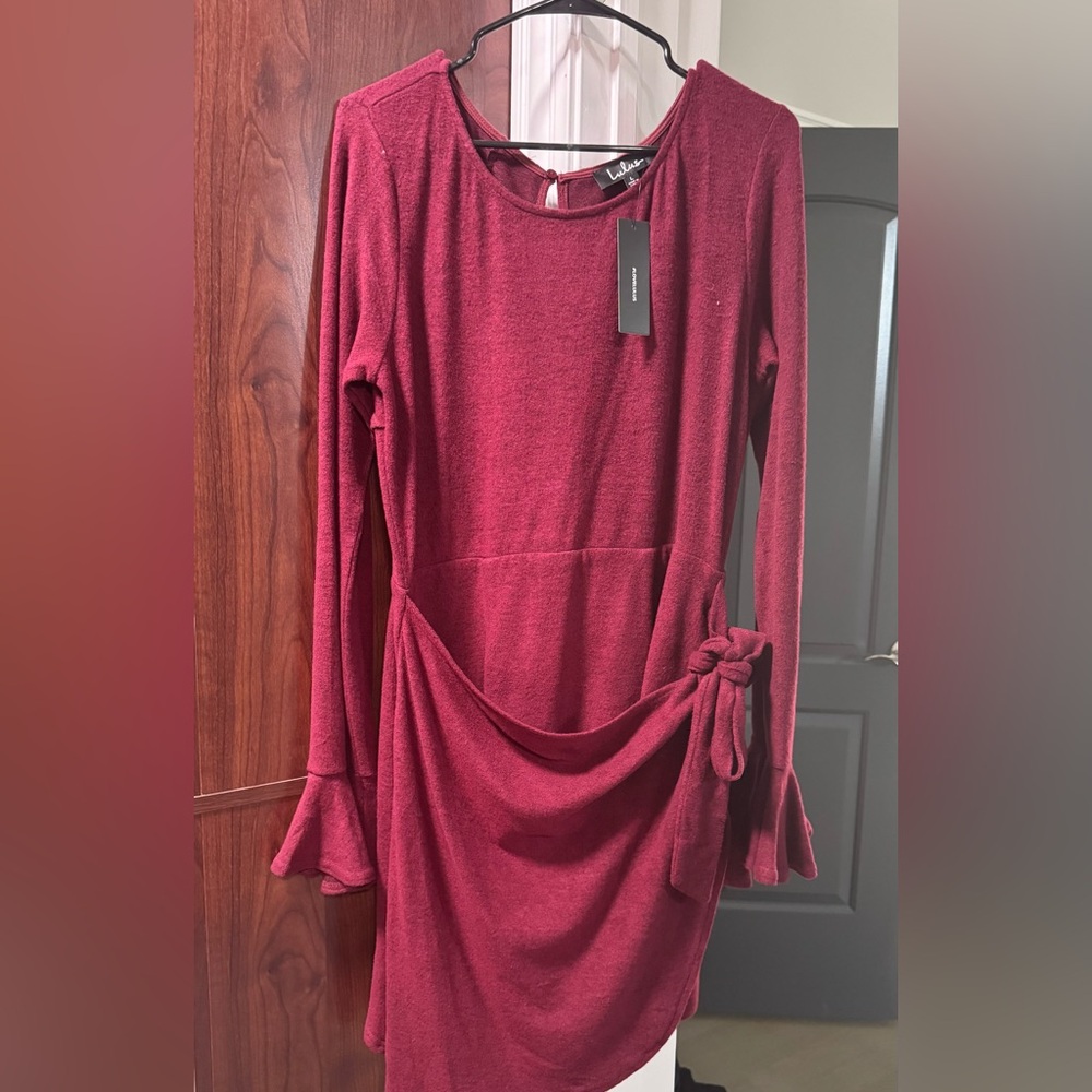 NWT Lulu's Rich Burgundy Dress